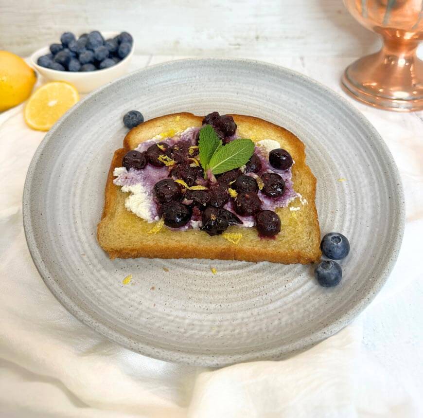 Blueberry Ricotta Toast - Wish Farms