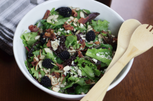 Triple B Salad (Blackberry Bacon And Blue Cheese Salad) With Balsamic ...