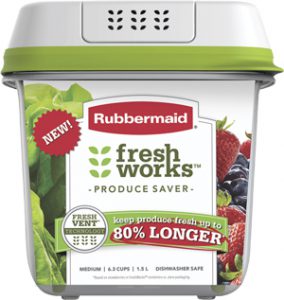 Keep Produce Fresher with Rubbermaid FreshWorks Produce Saver