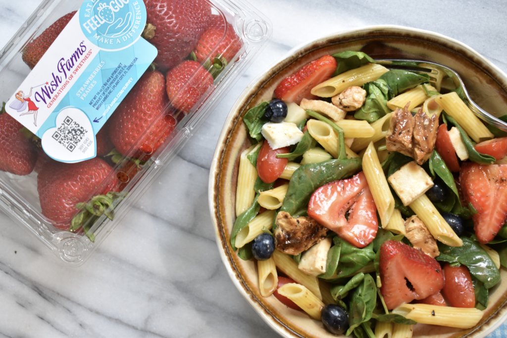 healthy berry balsamic pasta salad recipe