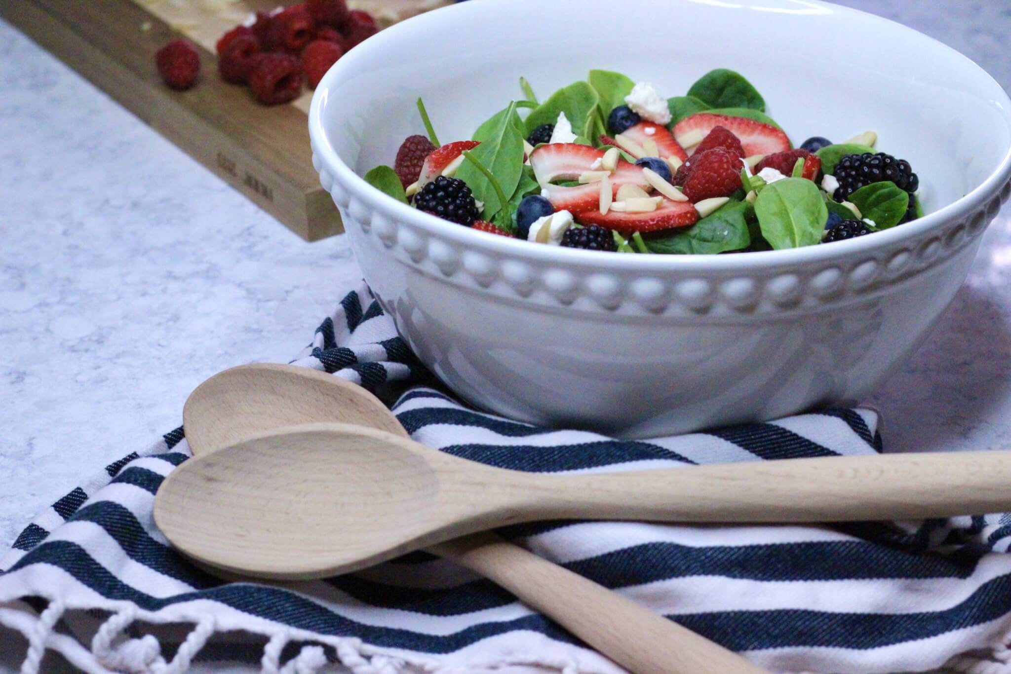 Summer Spinach Berry & Feta Salad | Wish Farms Berry Recipes