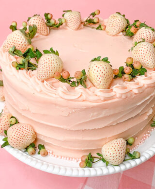 Pink Pineberry Butter Cake Recipe