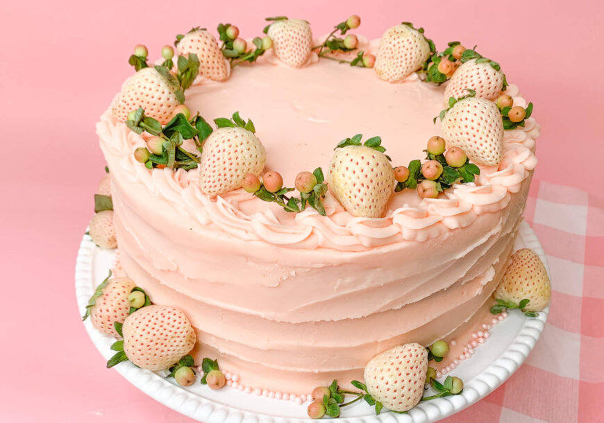 Pink Pineberry Butter Cake Recipe