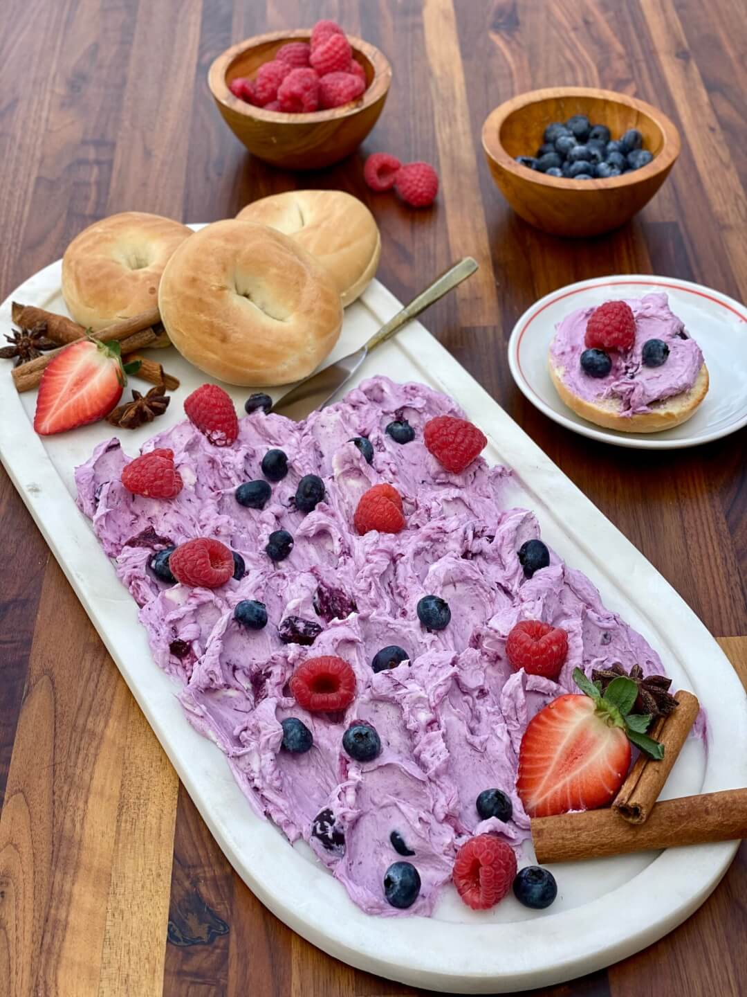 Roasted Berry Cream Cheese Schmear Recipe Wish Farms