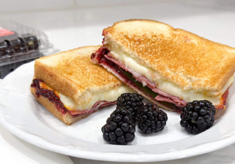 Blackberry Bacon Grilled Cheese Wish Farms