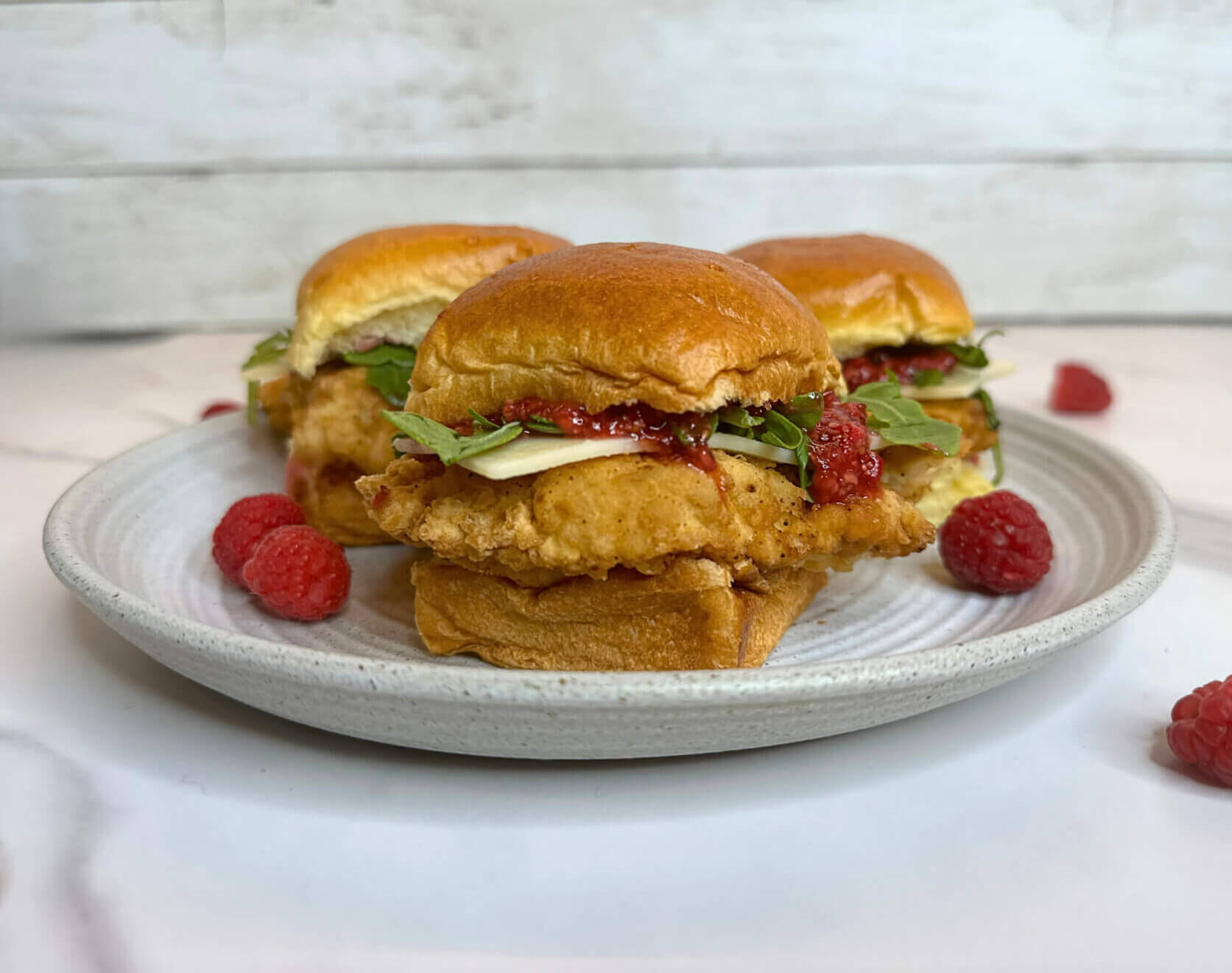 Raspberry Honey Mustard Chicken Sliders Recipe I Wish Farms