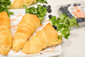 Blueberry Chicken Salad in a Carrot Crescent