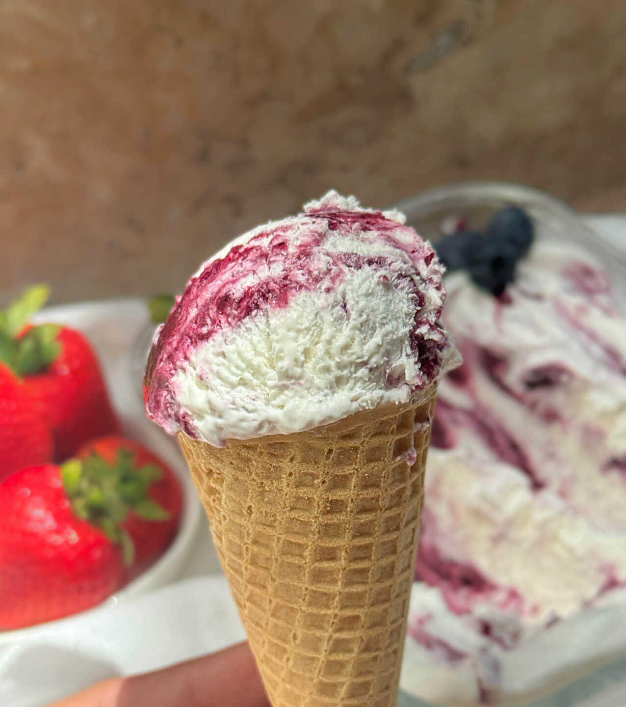 Refreshing Berry Swirl Ice Cream Recipe I Wish Farms