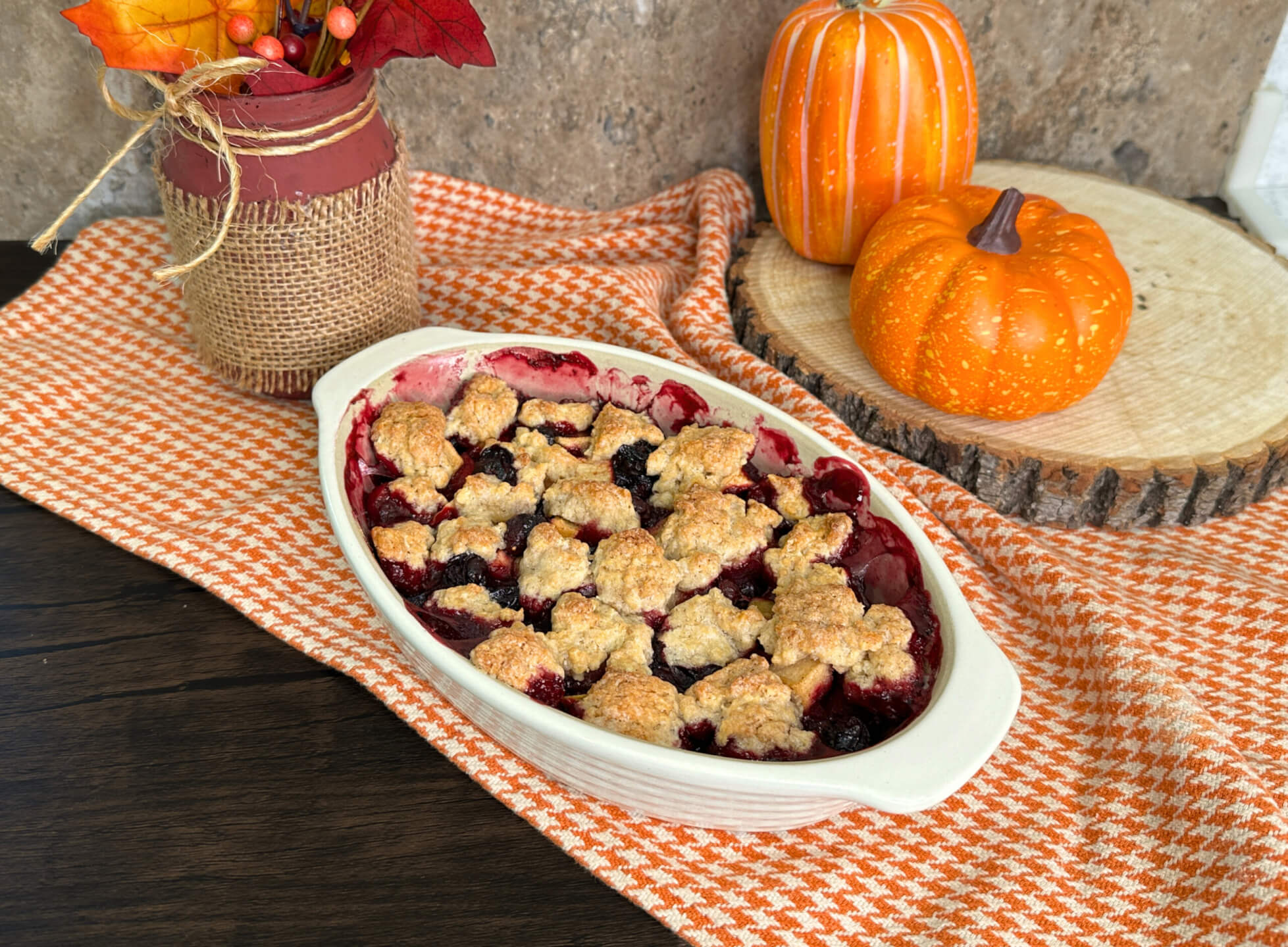Healthy Blueberry Apple Cobbler Recipe I WIsh Farms